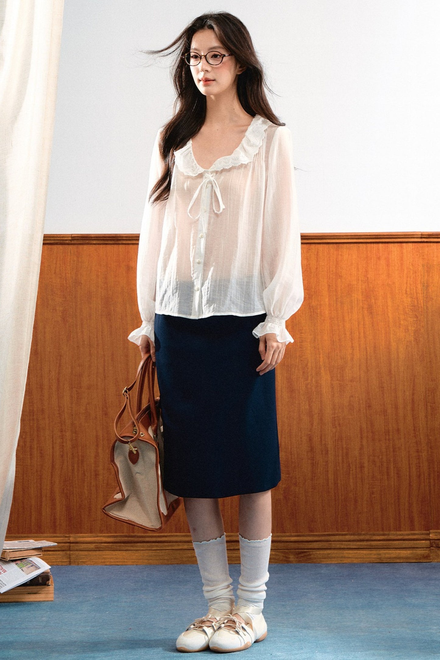 Chiffon Ruffled Blouse