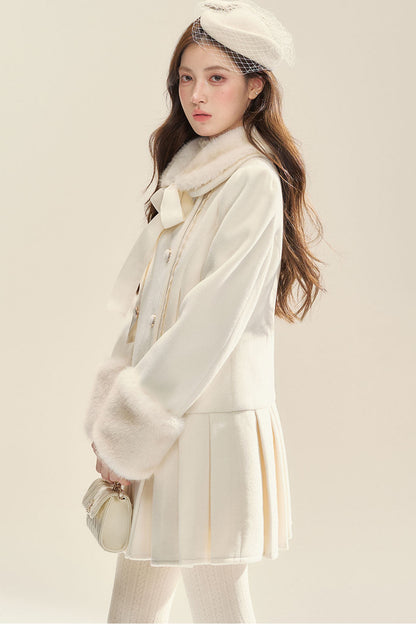 White Double Breasted Coat