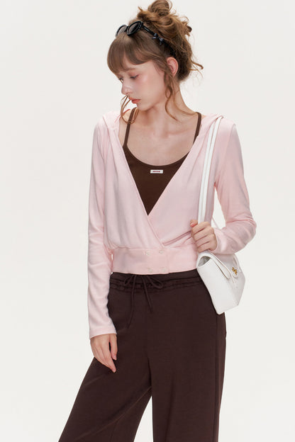 Cross V-Neck Layered Top
