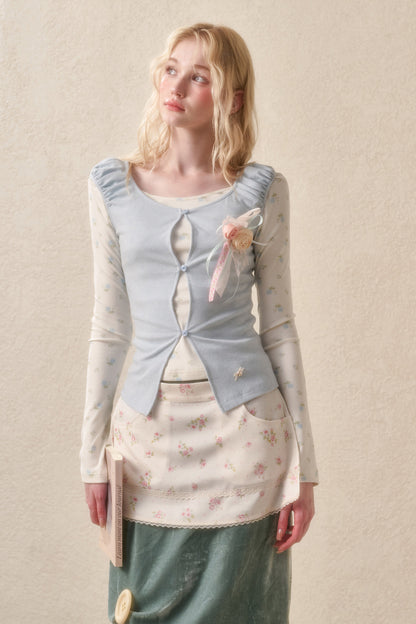 Two-Piece Knit Cardigan Set