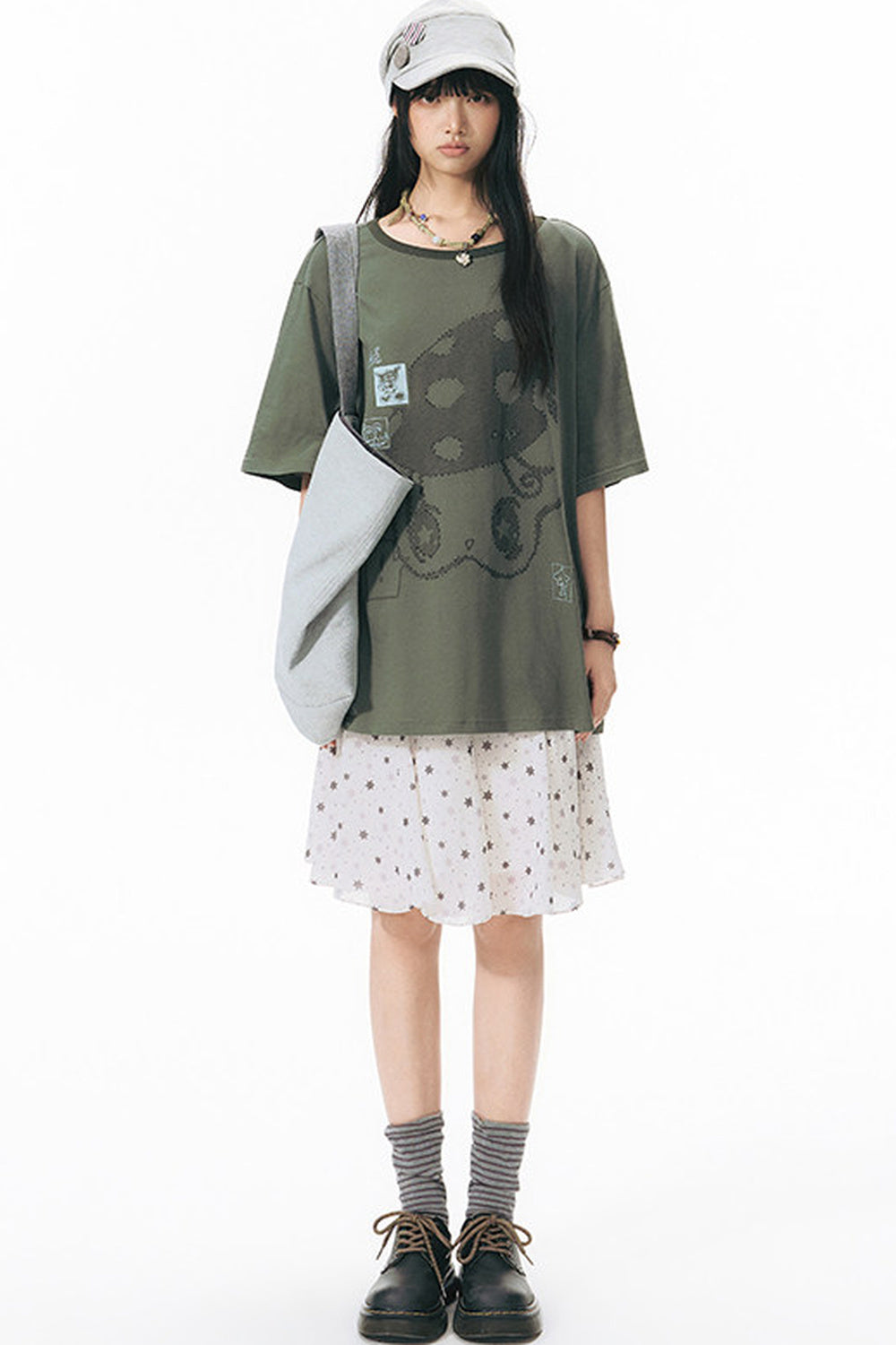 Starwii blusa oversize stampata