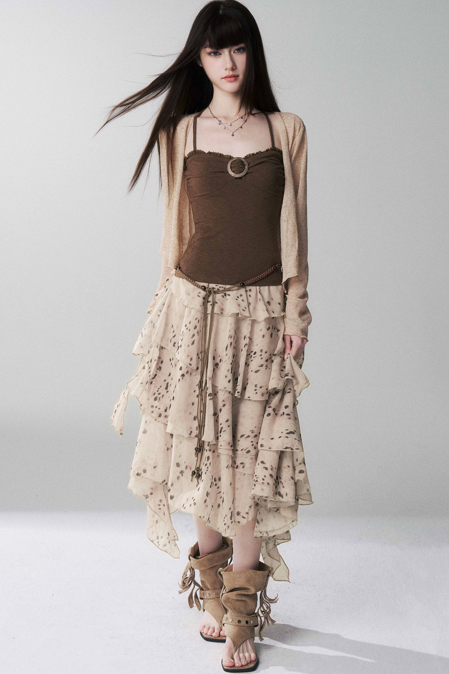Lightweight Camisole Cardigan Set