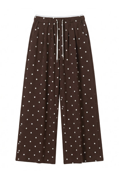 Polka Dot Mid-Sleeve Top Set-Up