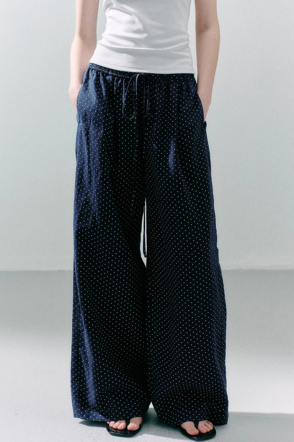 Linen Polka Dot Pants