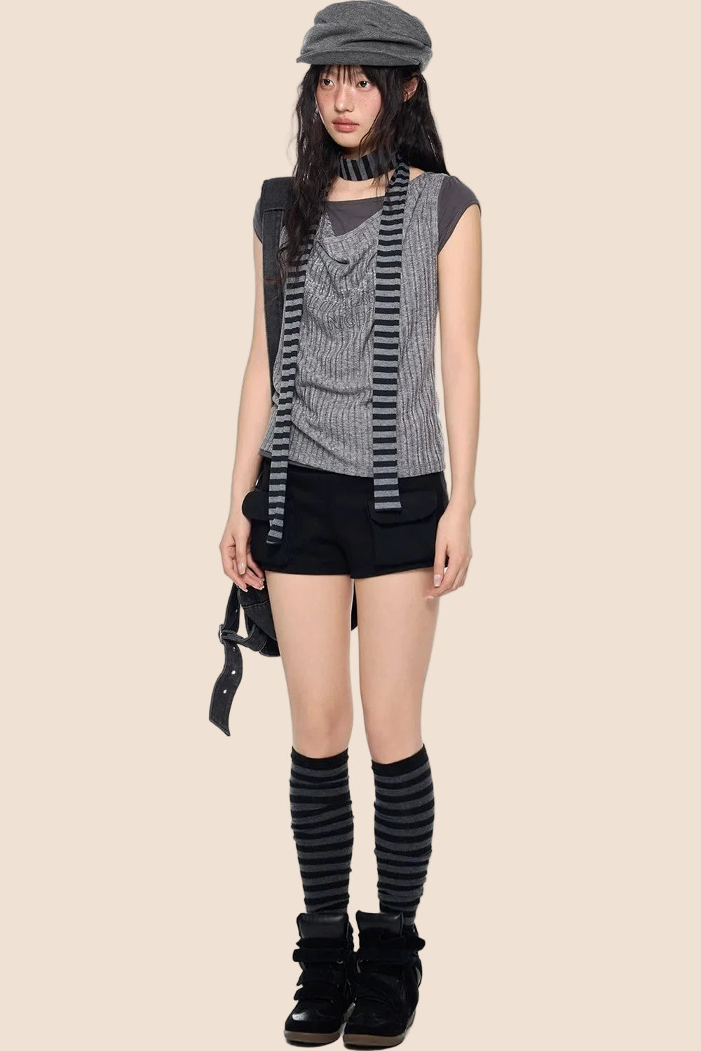 Vintage Scoop Neck Knit Top