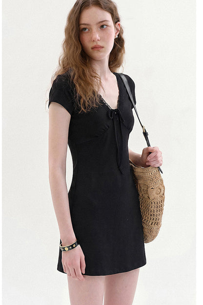 Black Lace A-Line Skirt