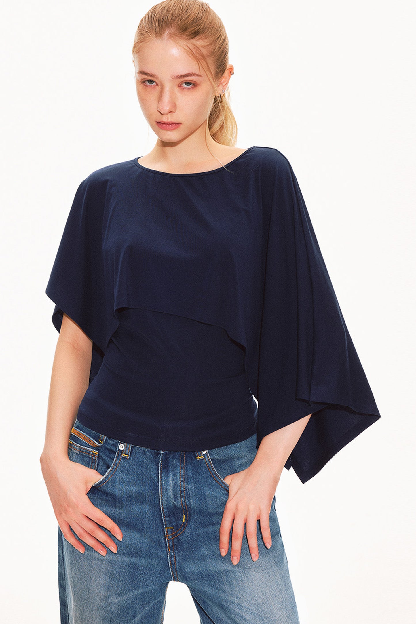 Tencel Cape Sleeve Vest