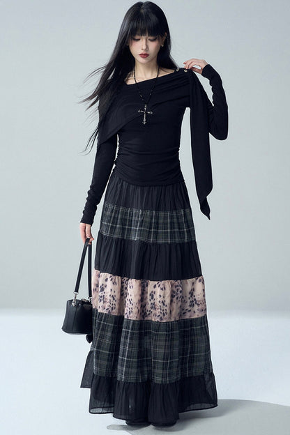 Long Sleeve Cape Shawl Top