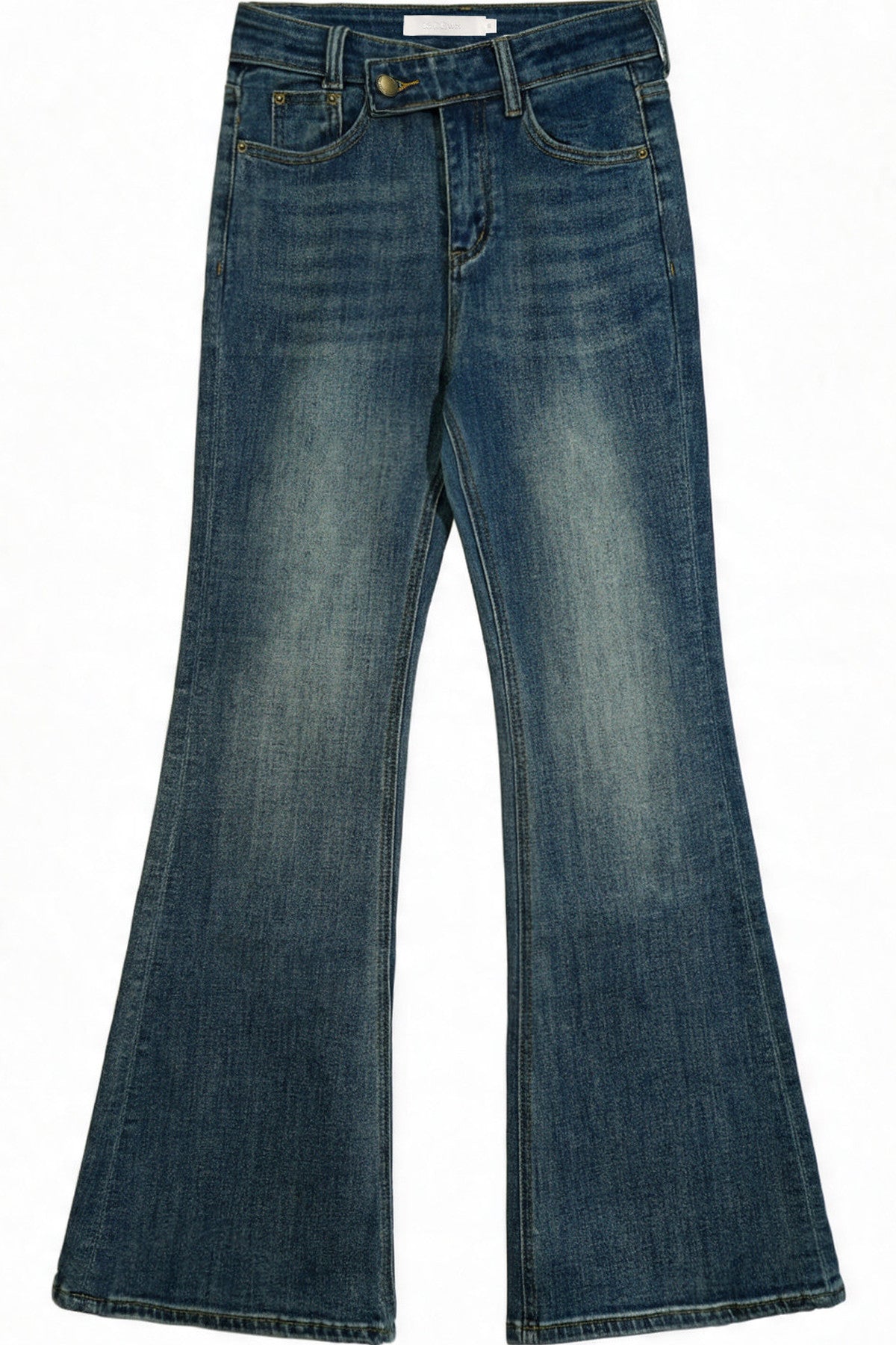 High-Waist-Schlagjeans