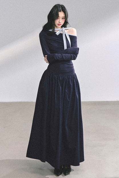 Retro Off-Shoulder Autumn Dress