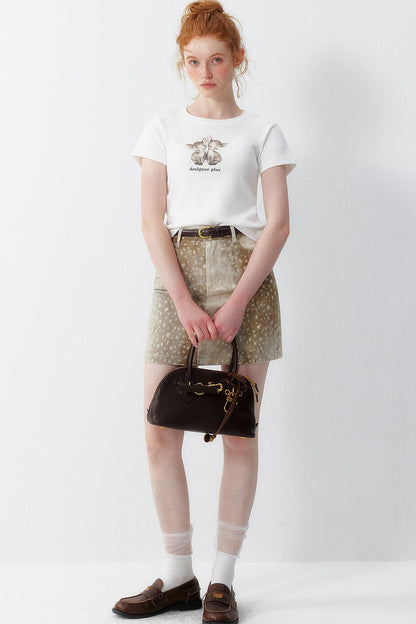 Sleepy Deer Printed Top