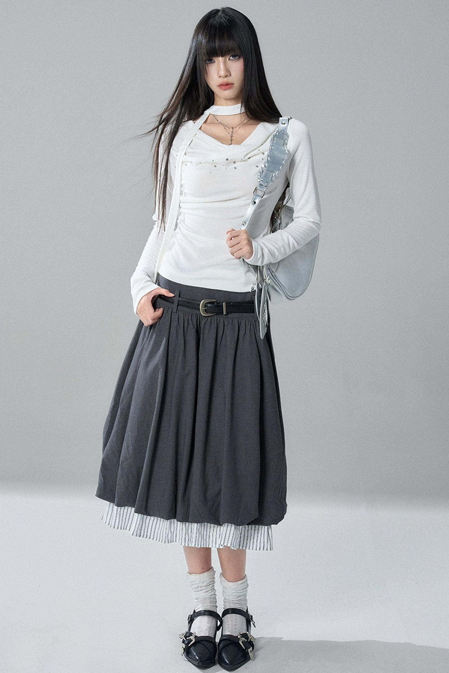 White Long Sleeve Top