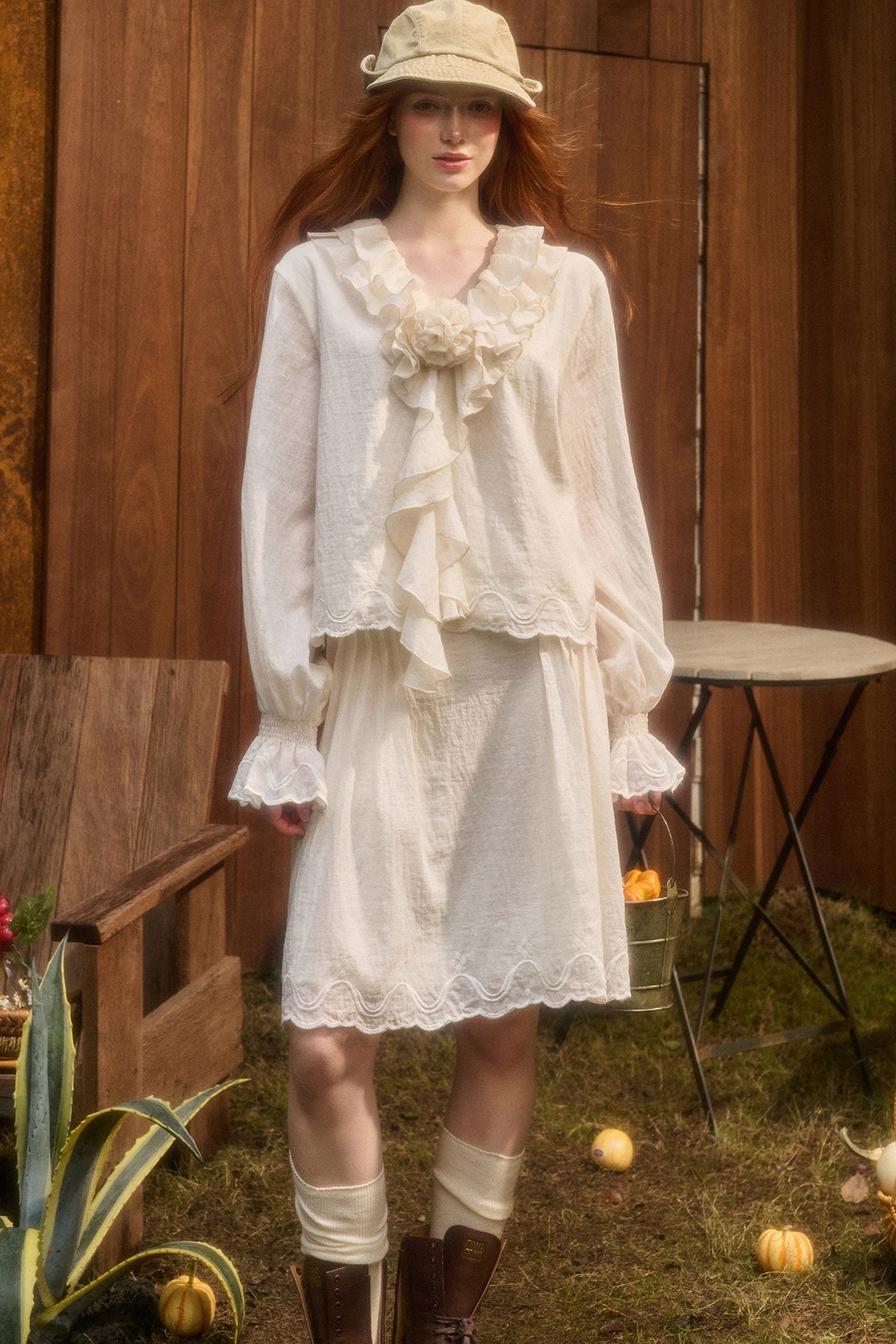 Tencel Cotton Lace Trim Set