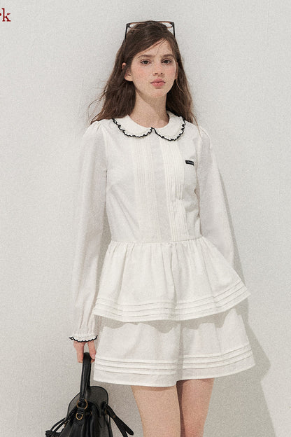 Tuck Pleated Cake Dress