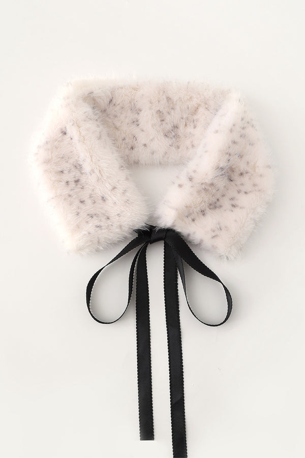 Retro Bow Fur Collar Cardigan