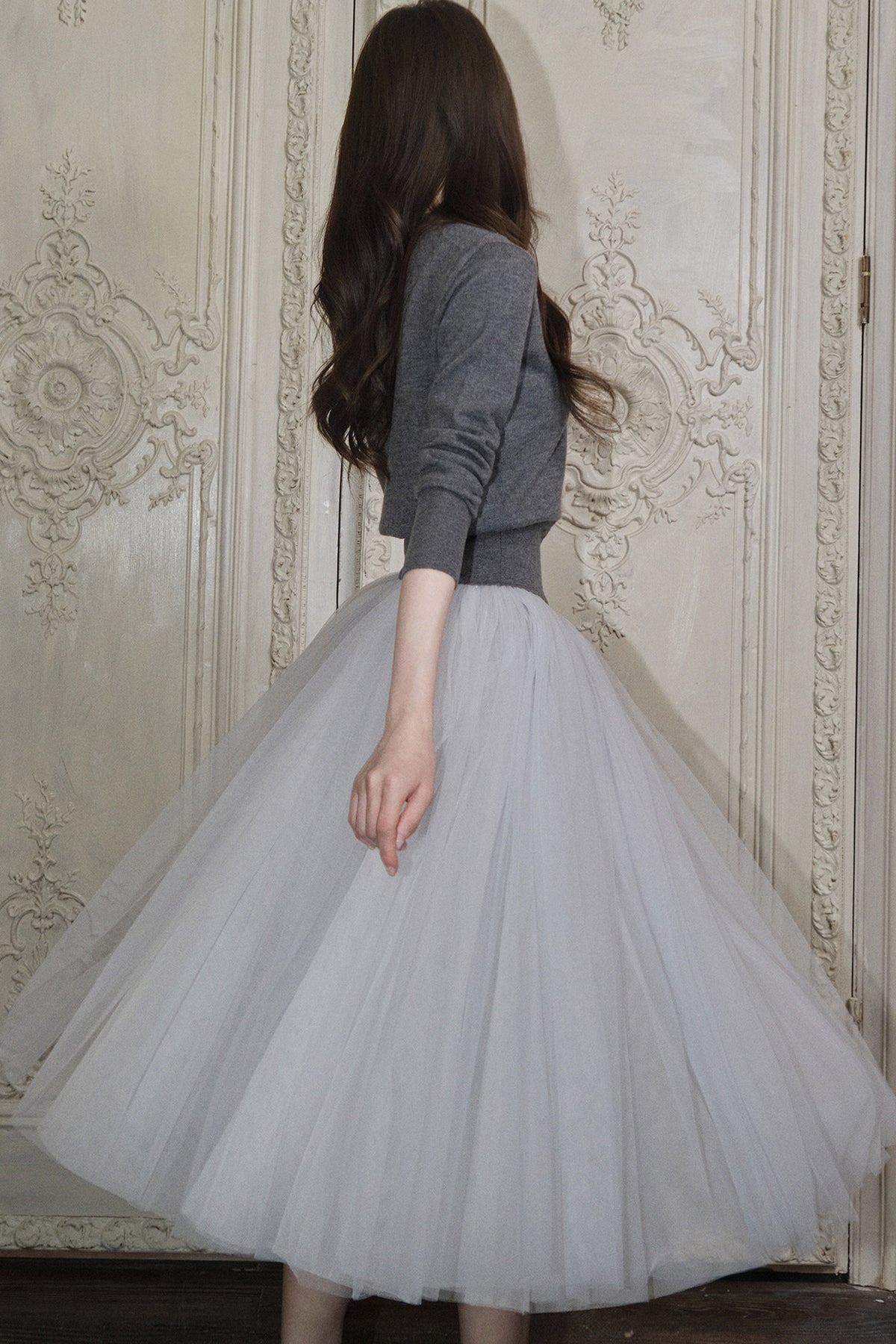 White Mesh Tutu Skirt