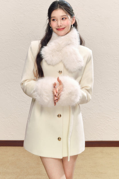 Wool Waist-Cinching Coat