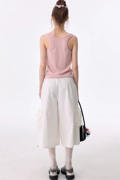 Retro Atmosphere Swing-Neck Camisole