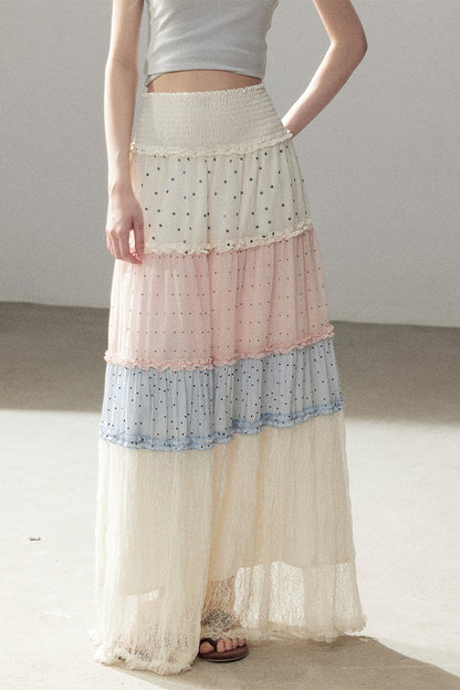 White Mist Lace Skirt