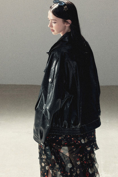 Oil Wax PU Leather Jacket