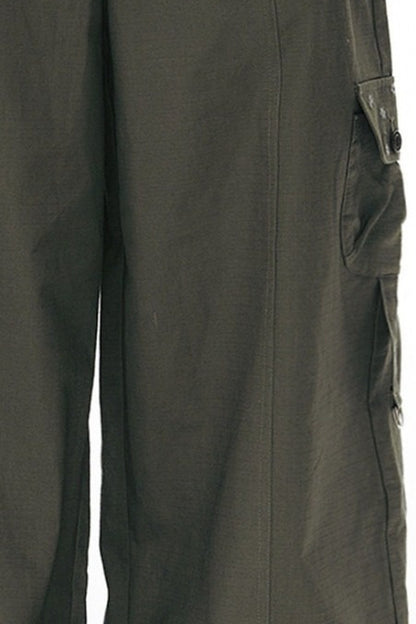 Foldable Hem Wide Leg Pants