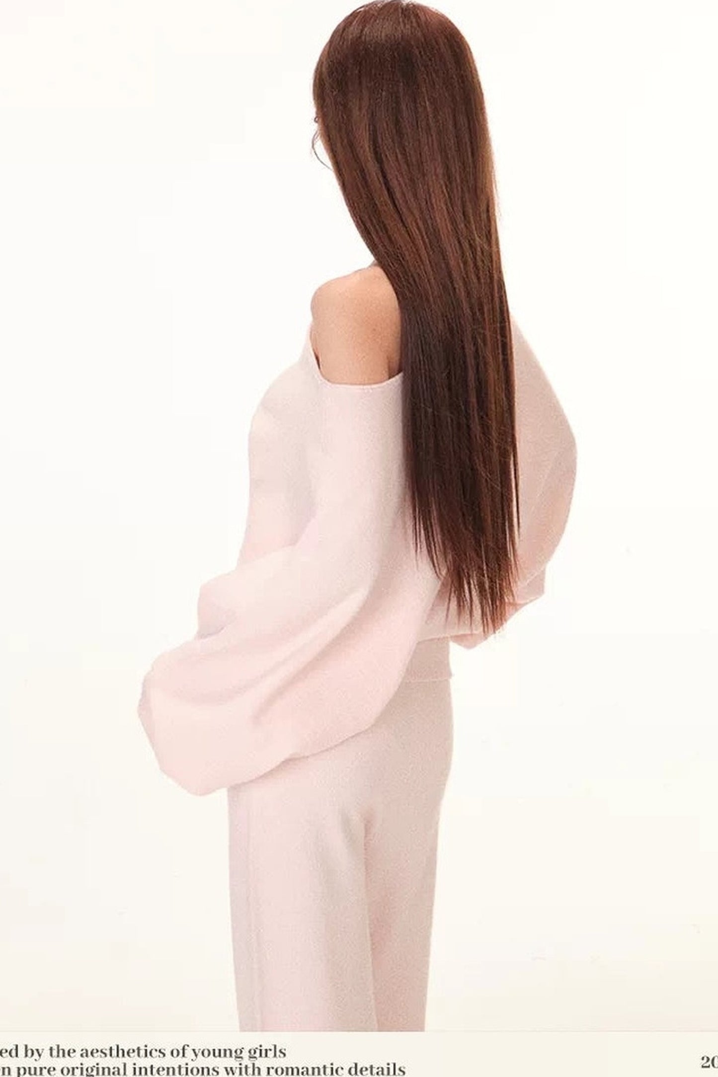 Pink Porcelain Off-Shoulder Knit Set-Up