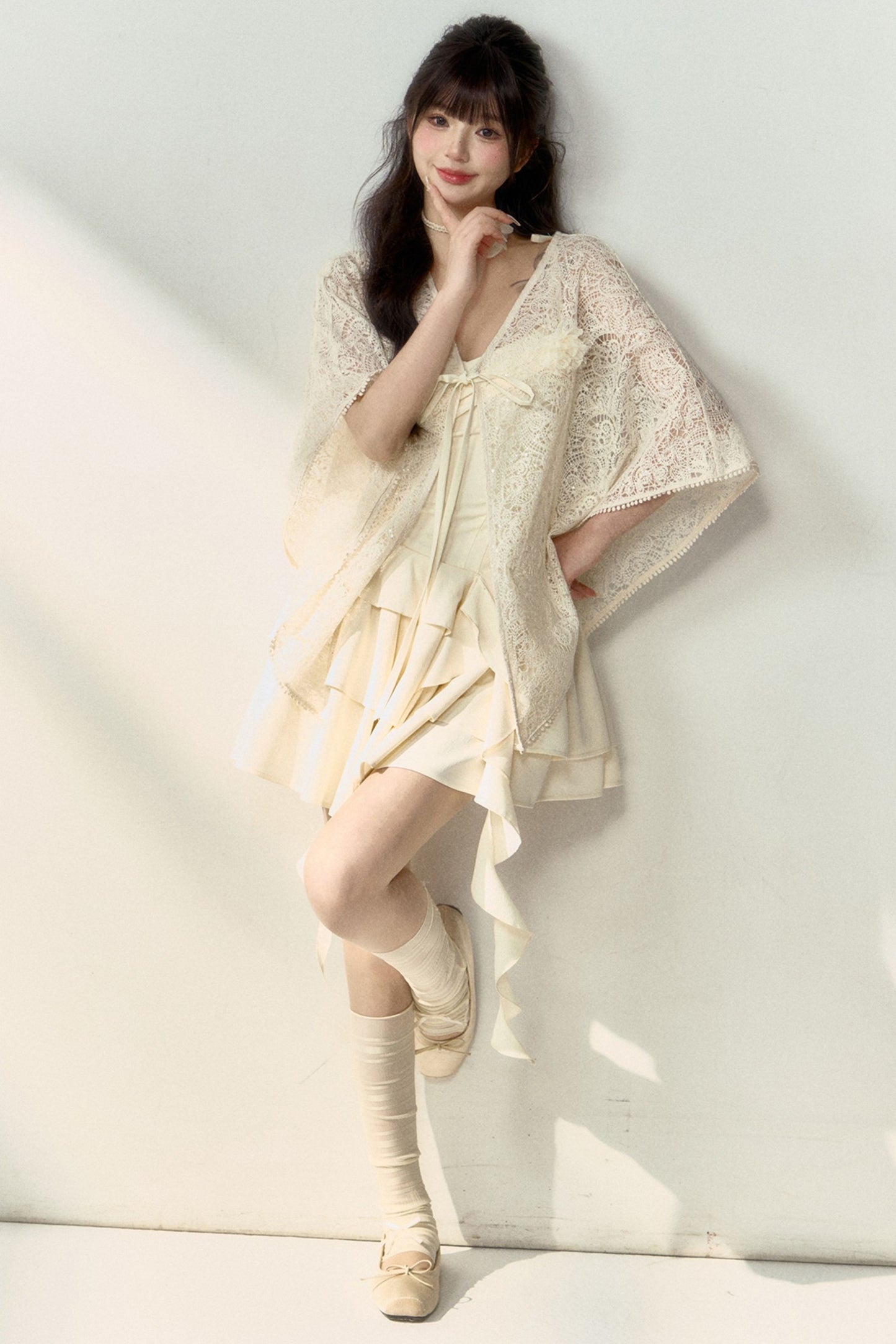Floral Ballet Suspender Waist Dress