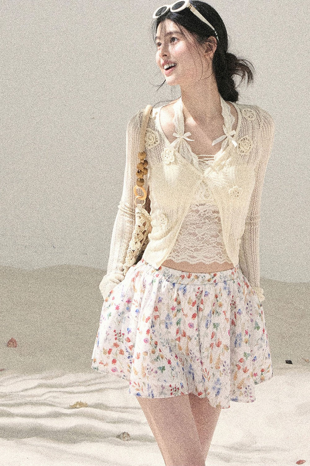 French Thin Sun Protection Cardigan Set-Up
