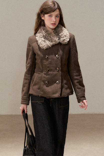 Lapel Fur Collar Jacket