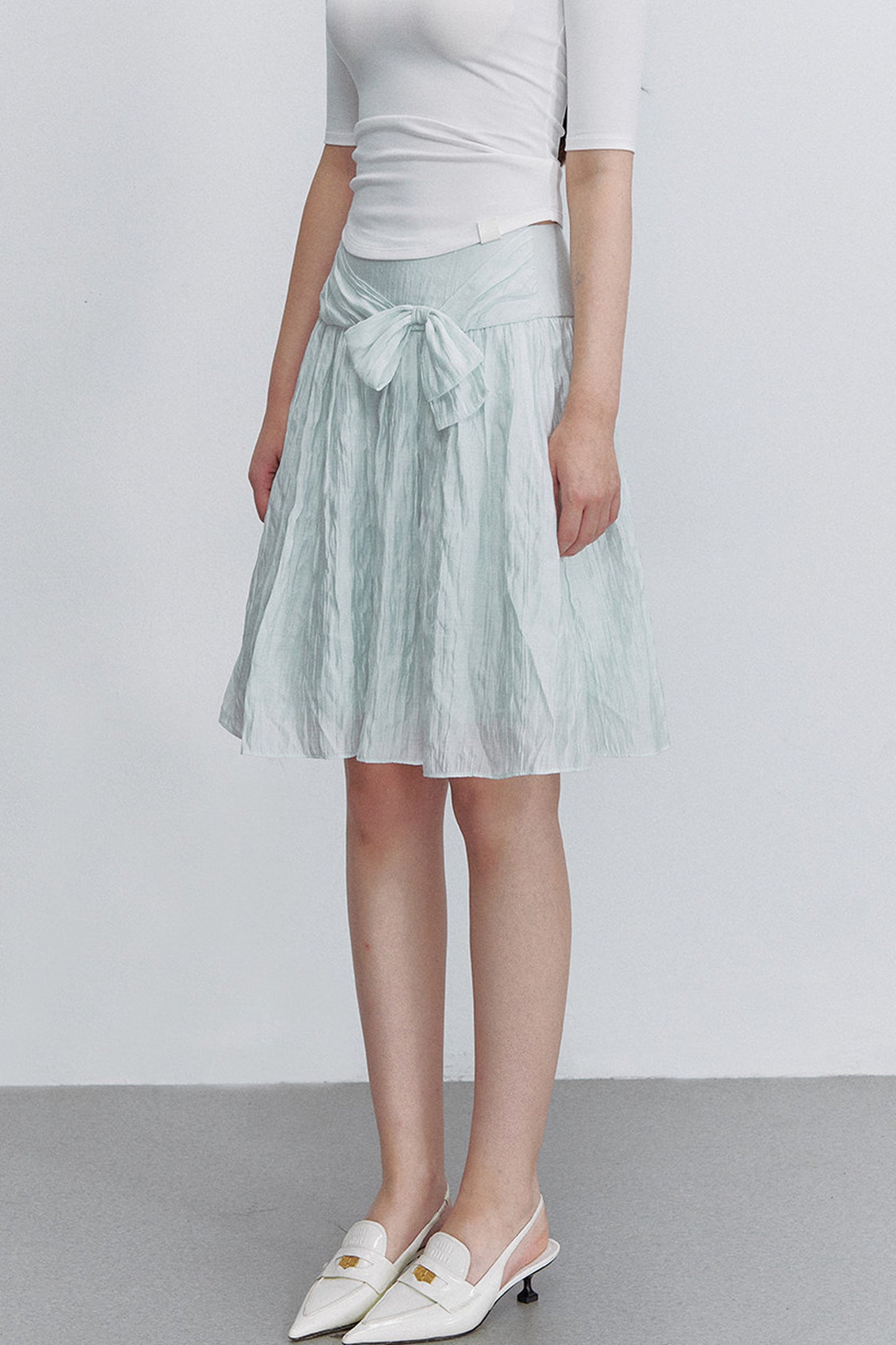 Asymmetrical Bowknot A-Line Skirt