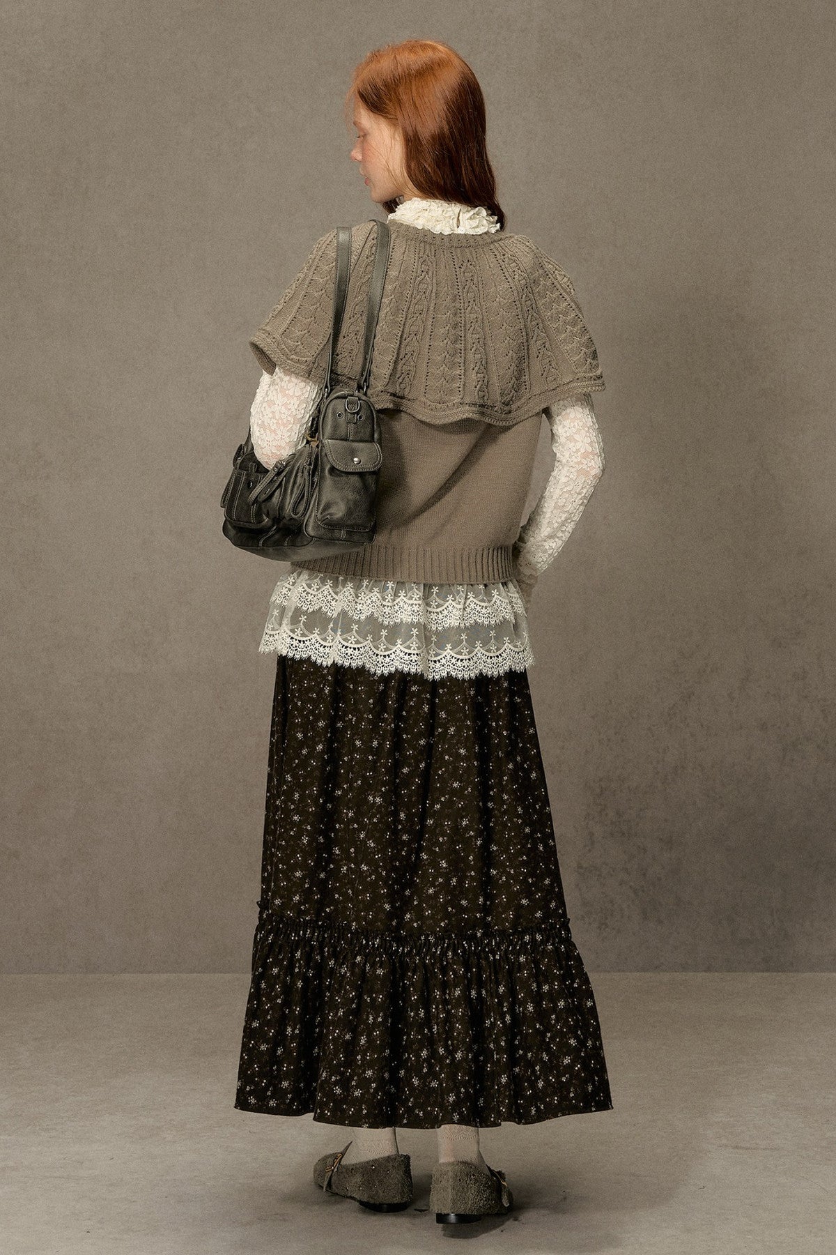 Cable Knit Cape Sweater