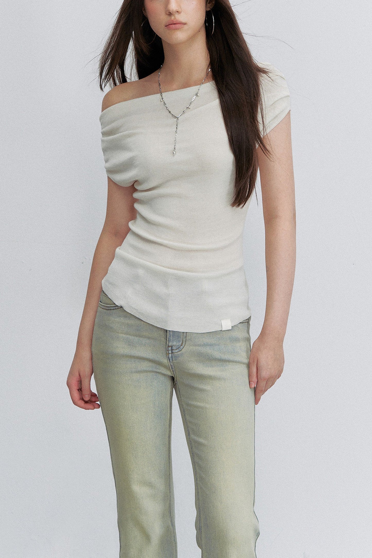 Asymmetrical Tencel Wool Top