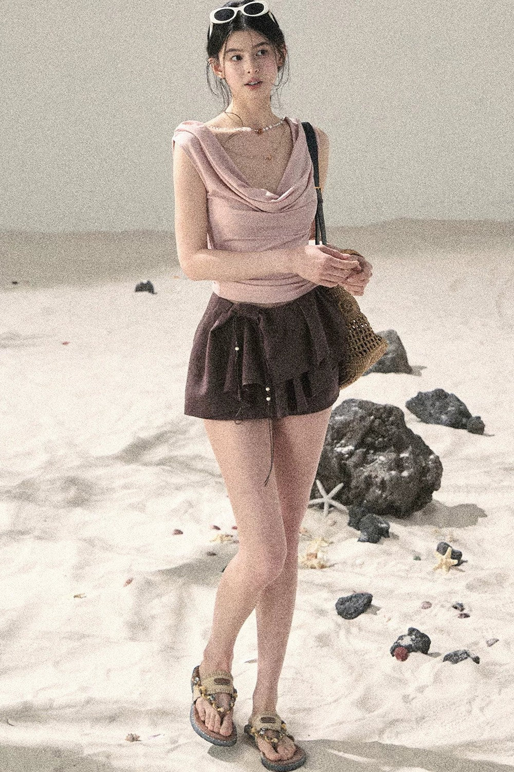 Draped Cherry Blossom Top