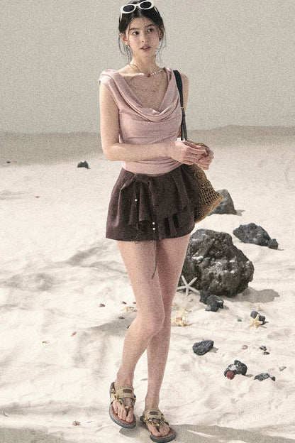 Draped Cherry Blossom Top