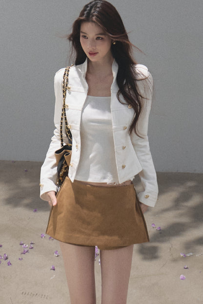 Style Pure Cotton Sand-Washed Jacket