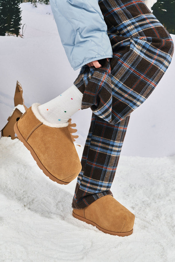 Flat Slip-On Fur Snow Boots