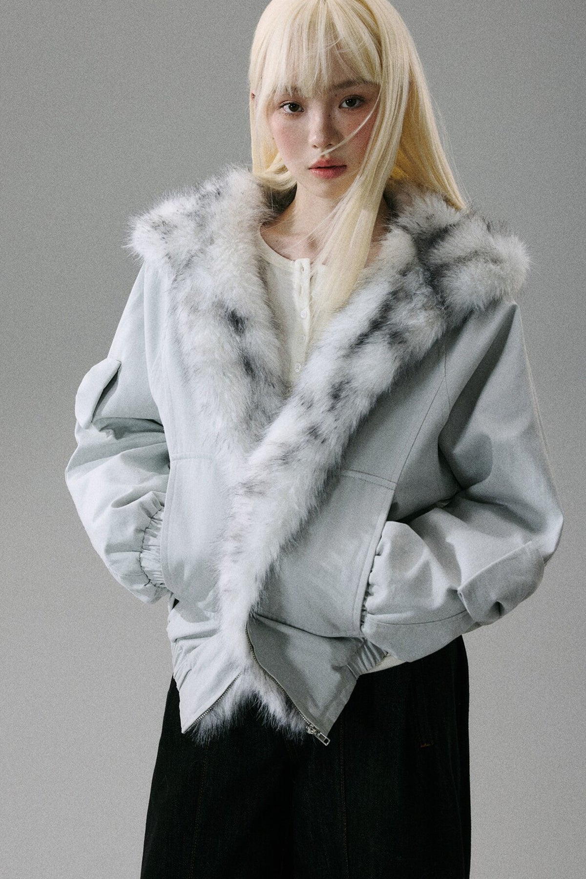 Thick Plush Hooded Jacket