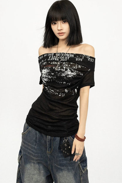 Spicy Girl Off-Shoulder T-Shirt