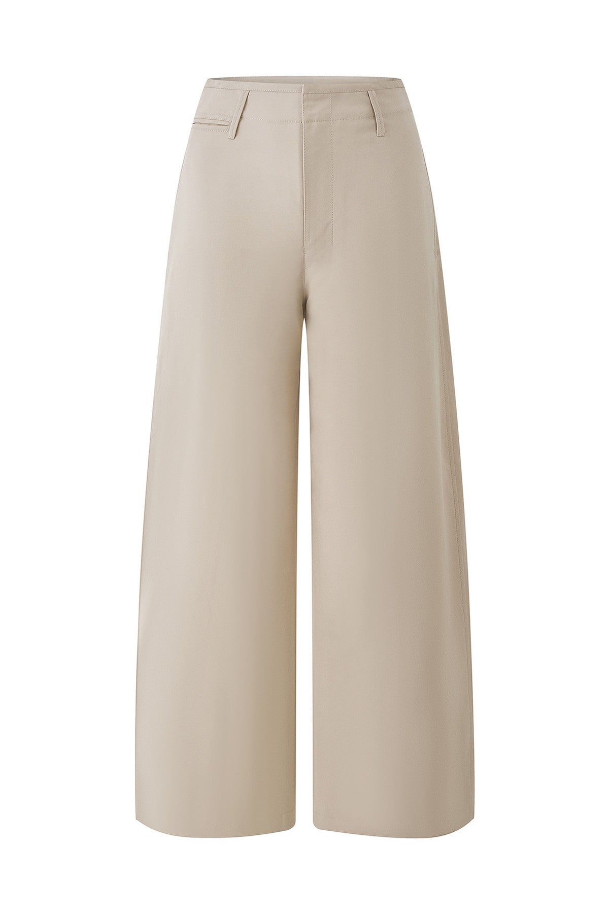Pantalon taille basse à jambes larges