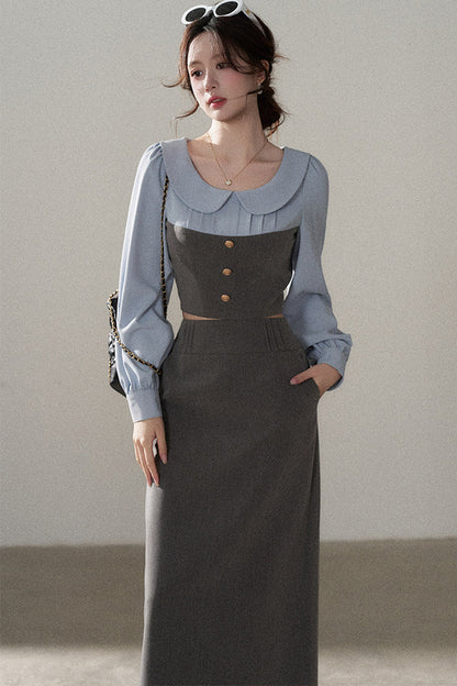 Color-Block Top and Skirt Set-Up