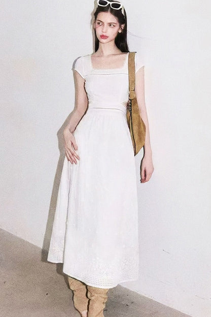 Embroidered Jacquard Lace Dress