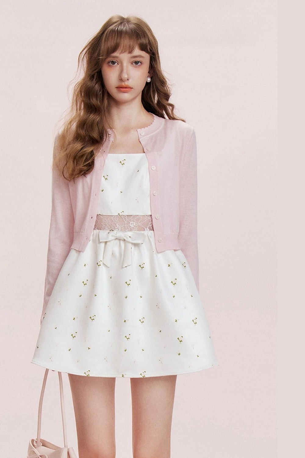 Floral Lace Satin Dress