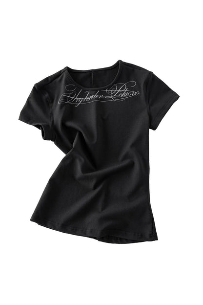 Retro Letter Print T-Shirt
