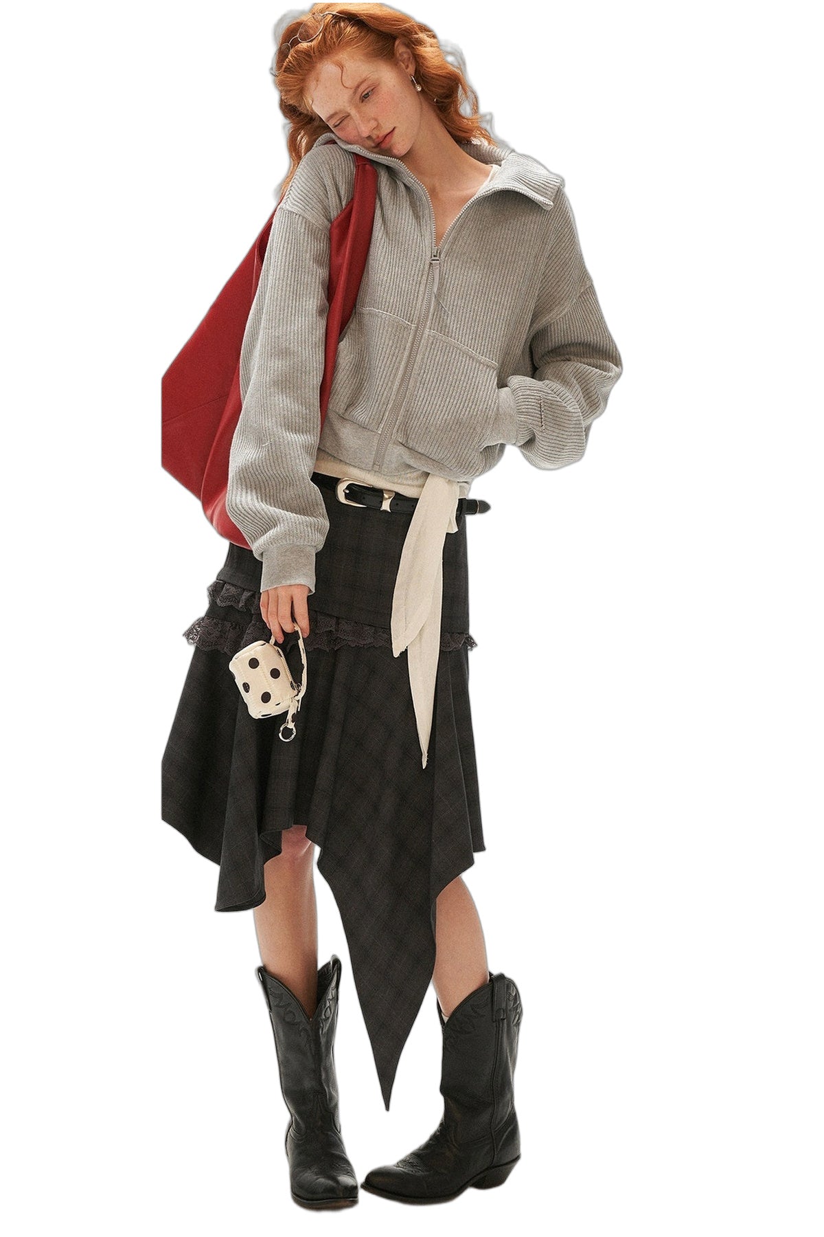 Structured Zip Knitted Jacket