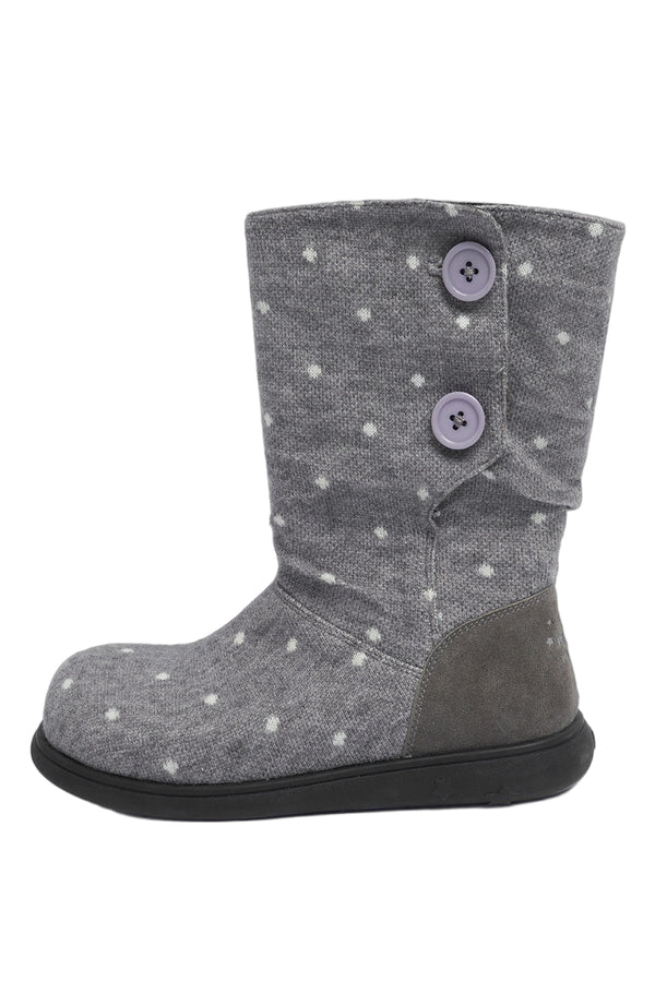 Flat Knitted Mid-Calf Boots