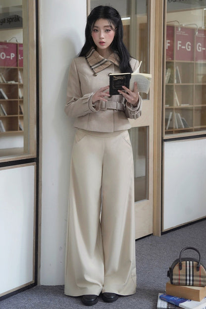Knitted Top and High-Waisted Pants Set-Up