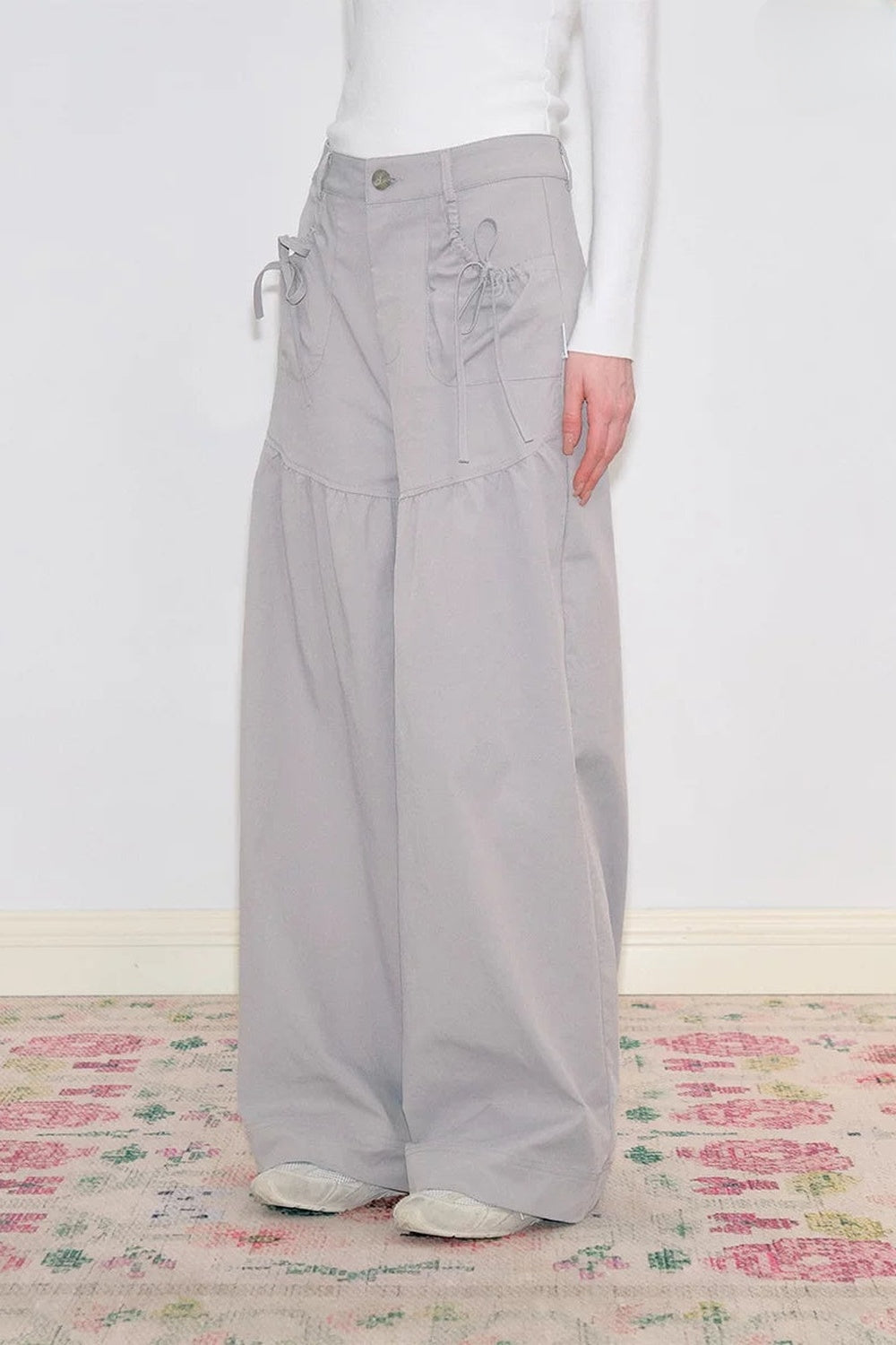 High-Waisted Wide-Leg Long Pants