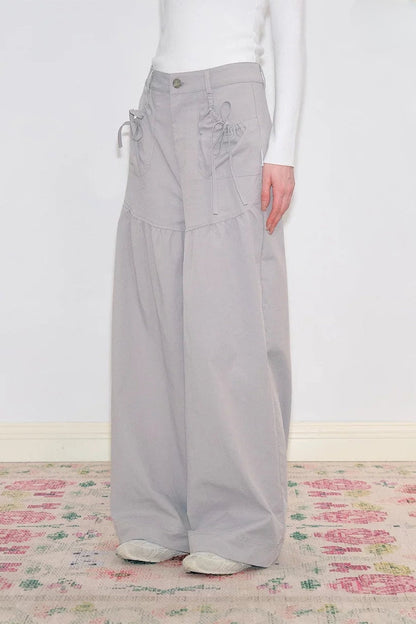 High-Waisted Wide-Leg Long Pants