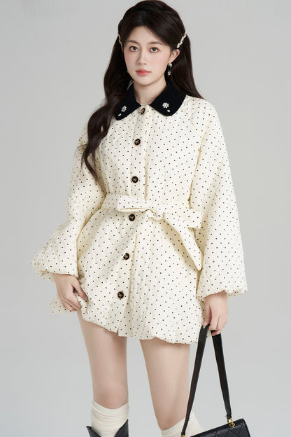 Polka Dot Cotton Coat