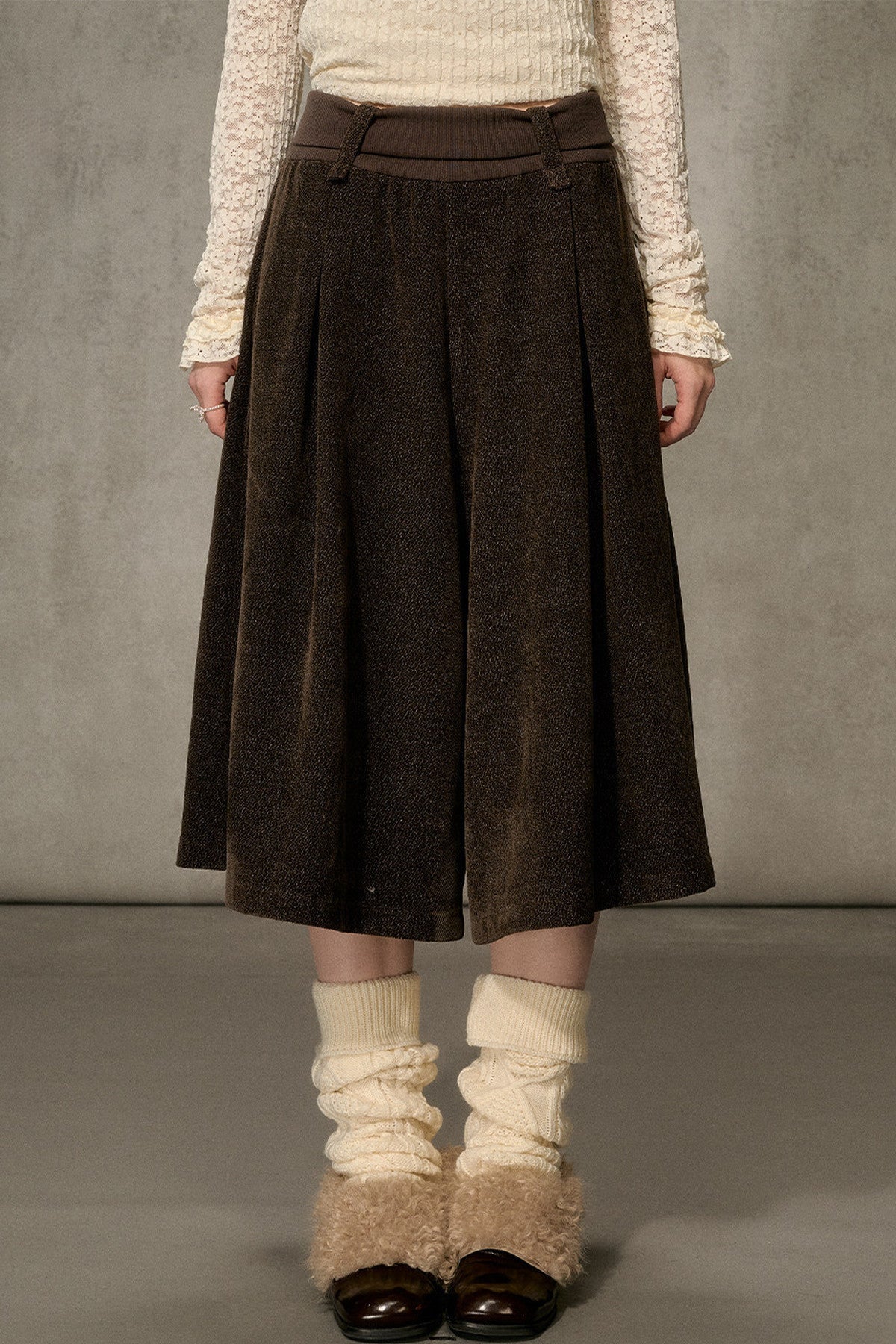 Forest Path Wide-Leg Skirt